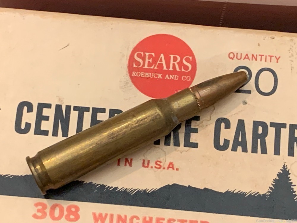 VINTAGE SEARS 308 WIN 150GR. SP AMMO / BOX OF 20RD-img-4