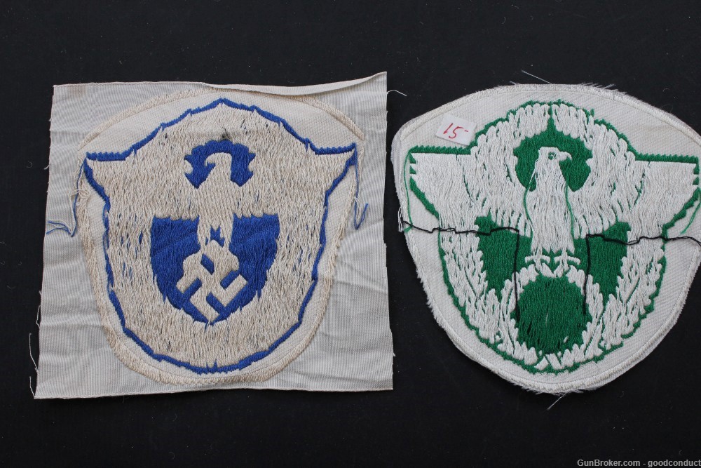 (2) German WWII POLICE Sports Shirt Eagles-img-1