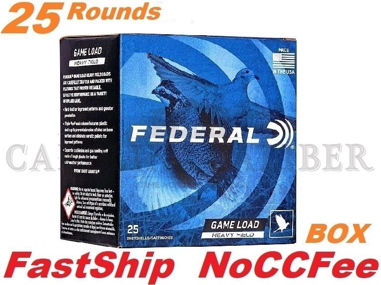 12 FEDERAL GAME LOAD UPLAND HEAVY FIELD 12GA H123 7.5 12 GAUGE-img-0