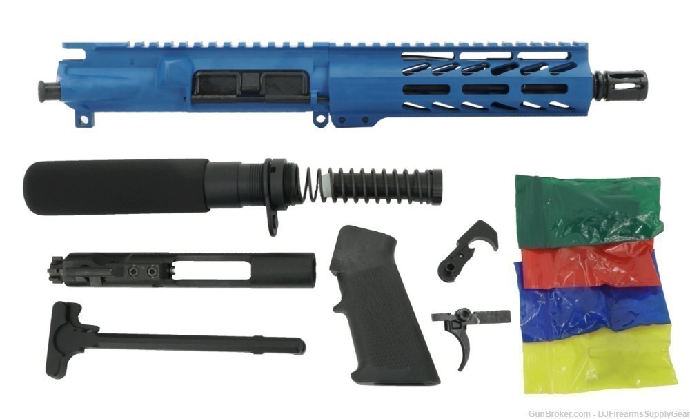 AR-15 5.56mm 7.5" Complete Upper Receiver w Complete Pistol Lower Parts Kit-img-0