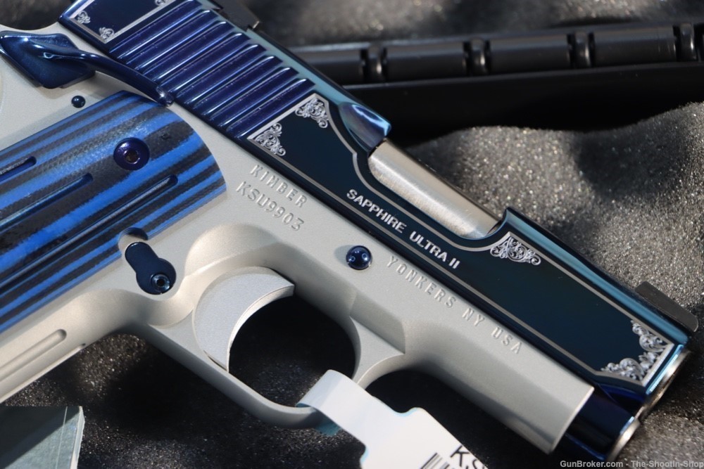 Kimber Model SAPPHIRE ULTRA II 1911 Pistol SPECIAL EDITION 45ACP ENGRAVED-img-10