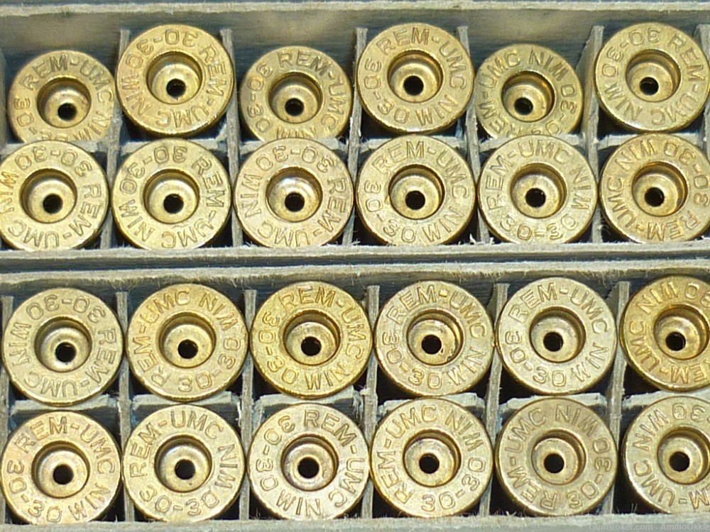 20ct - 1959 - 30-30 - VINTAGE Remington Kleanbore NEW BRASS Casings - w/BOX-img-6