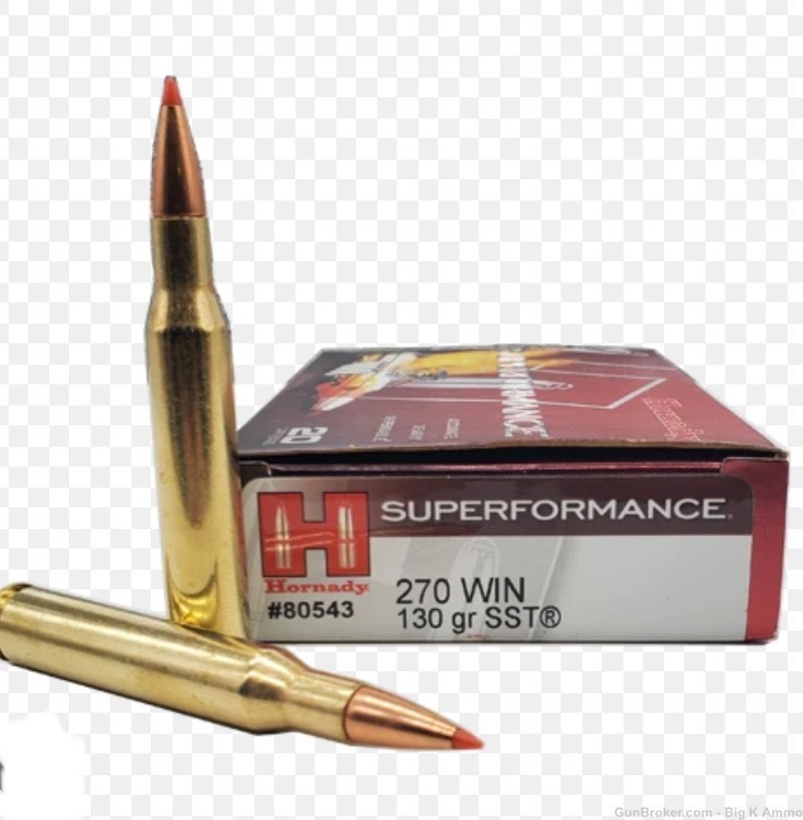 270 Win Hornady SST 100 ROUNDS 130 GRAIN superperformance No CC Fee-img-0