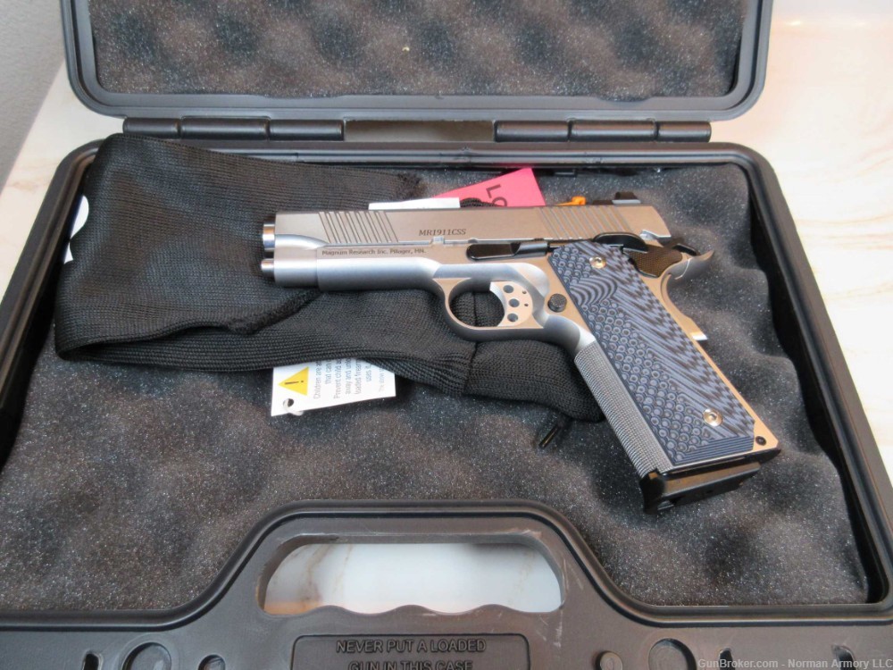 MAGNUM RESEARCH DESERT EAGLE 1911 C STAINLESS .45 ACP 4.3" 2-8rd mags-img-0