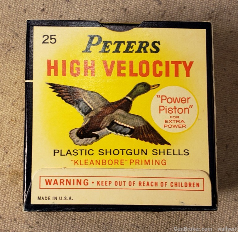 Peters 20 GA Mallard Duck Drake Collector Box Ammo Shotgun Shells 6 Shot-img-3