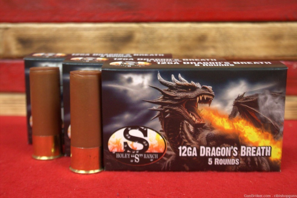 12 GA Dragons Breath Holey S Ranch G2 research 5 boxes 25 rounds ammo-img-0