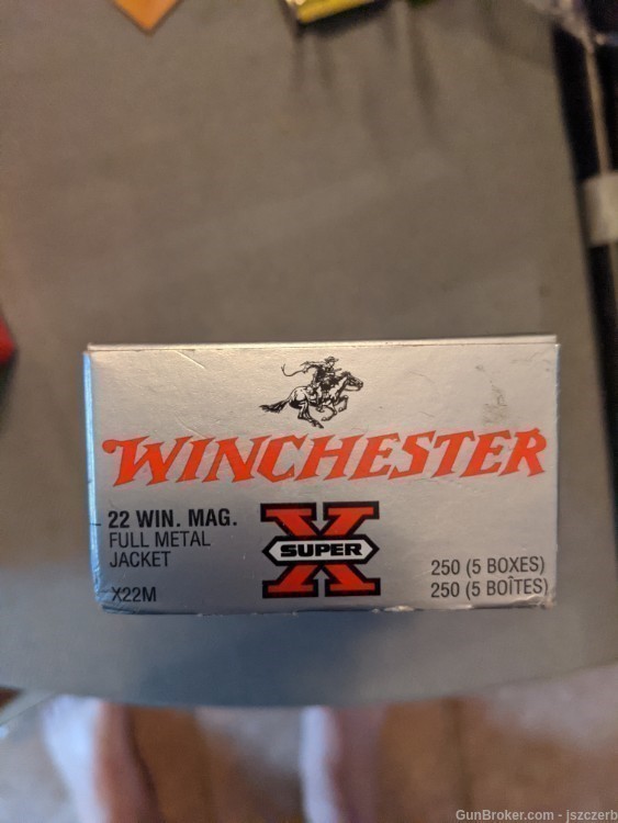 Winchester 22 win mag FMJ 40gr box of 250-img-0
