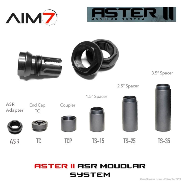 AIM7 ASTER TB-3 Modular ASR 13/16X16 SYSTEM & Muzzle -img-5