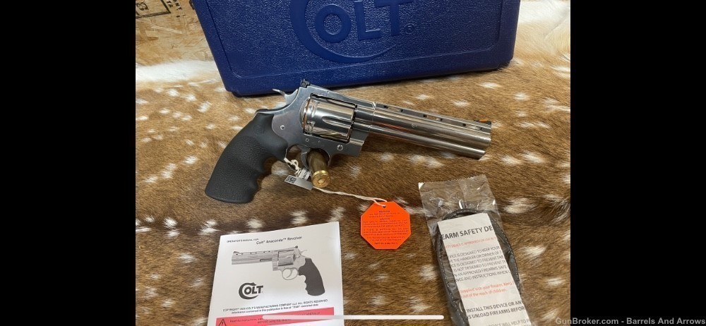 Colt Anaconda 44 Rem. Mag 6” Stainless Factory New Revolver -img-1