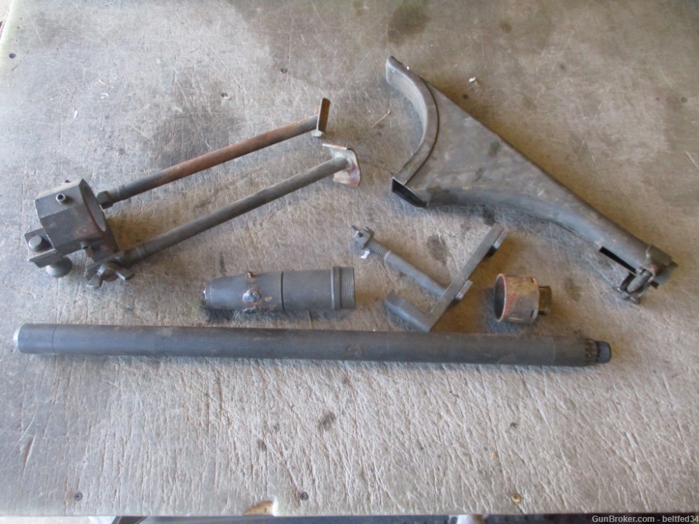 Lot of Israeli Browning 1919A6 Parts, Bipod,  7.62 Barrel,BFA, Stock, Parts-img-0