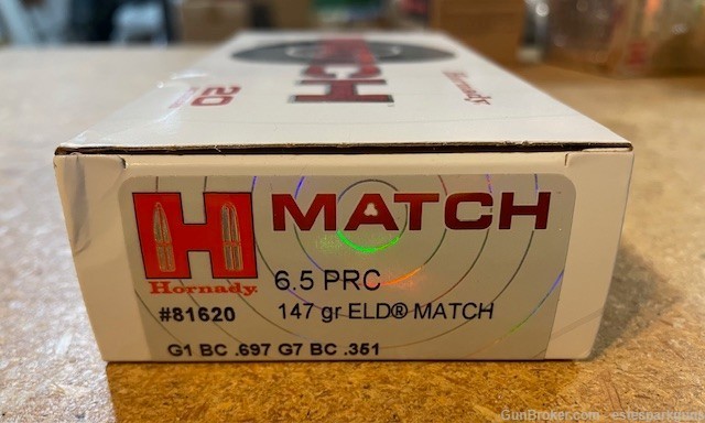 Hornady 6.5 PRC ELD Match Ammo 6.5PRC 147GR 100 Rounds-img-0
