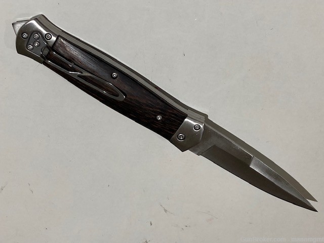 GERMAN LEVER ACTION STYLE AUTOMATIC POCKET KNIFE WITH REVERSE STAB POINT-img-3