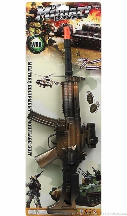 Military Machine Gun Plastic Toy Rifle-img-0