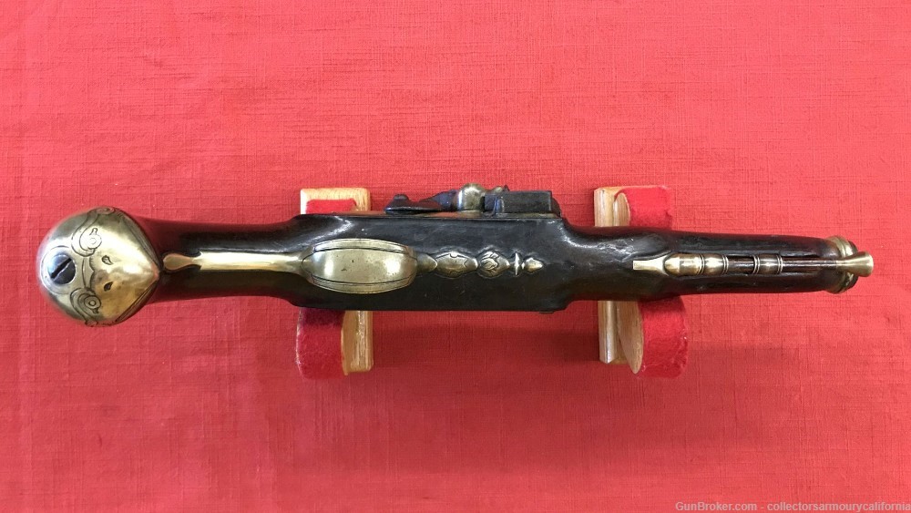 French Flintlock Naval Brass Barrel Blunderbuss Pistol Of Officer’s Quality-img-4