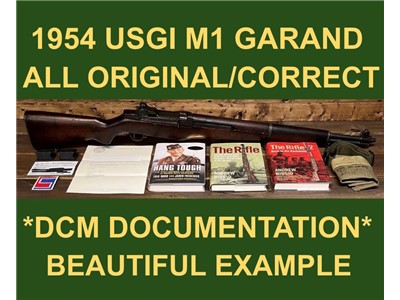 M1 GARAND SPRINGFIELD DCM 1954 ALL ORIGINAL/CORRECT EXCEPTIONAL GARAND 