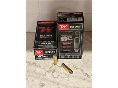 Winchester .357 Magnum 110 grain Hollow Point. 100 rounds 
