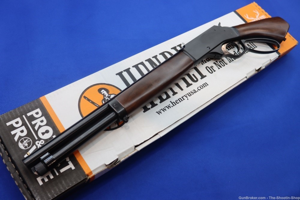 Henry Model AXE LEVER ACTION Pistol 410GA 15" Wood Grip 410 H018AH Blued-img-10