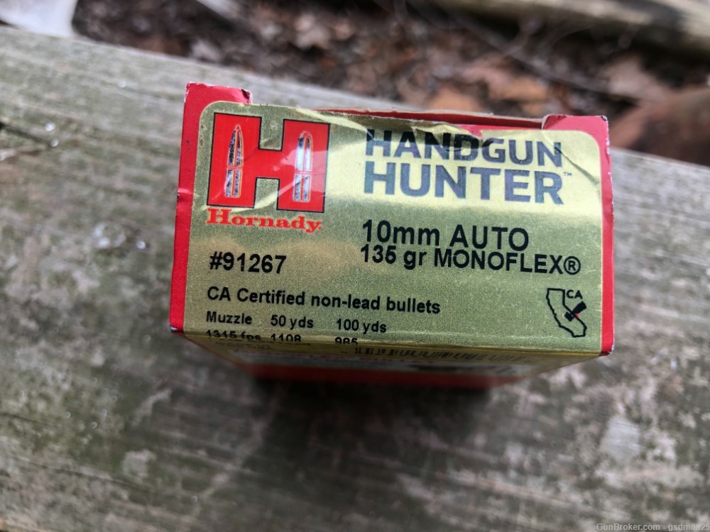 Hornady Handgun Hunter 10 mm AUTO 135 gr MONOFLEX Box of 20-img-0