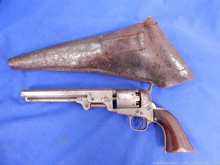 Civil War Colt 36 Caliber Navy Revolver with Confederate Holster-img-1