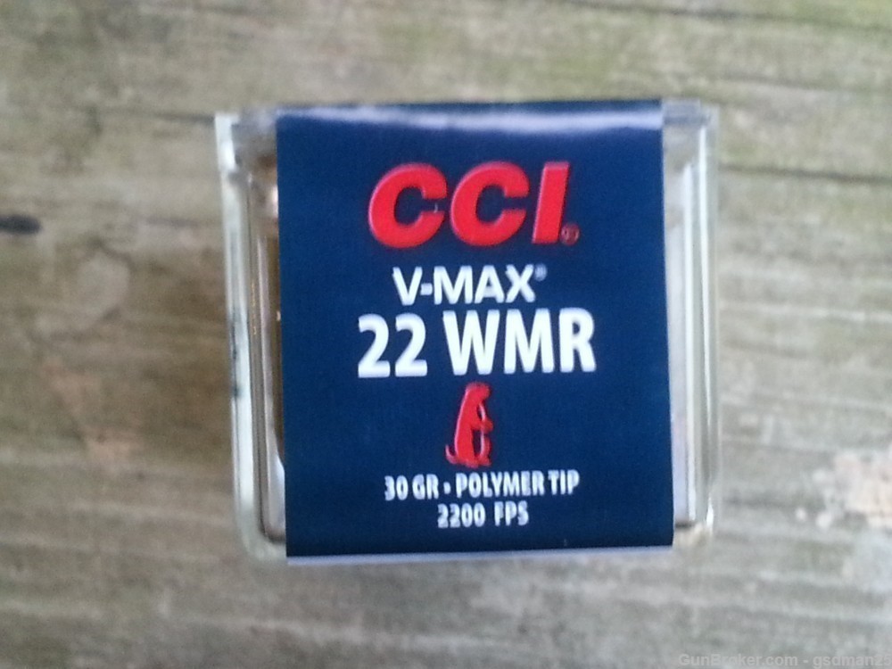 CCI V-Max 22 Win Mag 30gr Polymer Tip 2200 FPS 50 Round Box-img-1