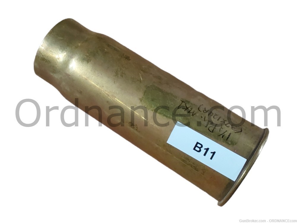 37mm British 1.5-pdr shell casing 37x124mm inert shell ammo VSM case-img-1