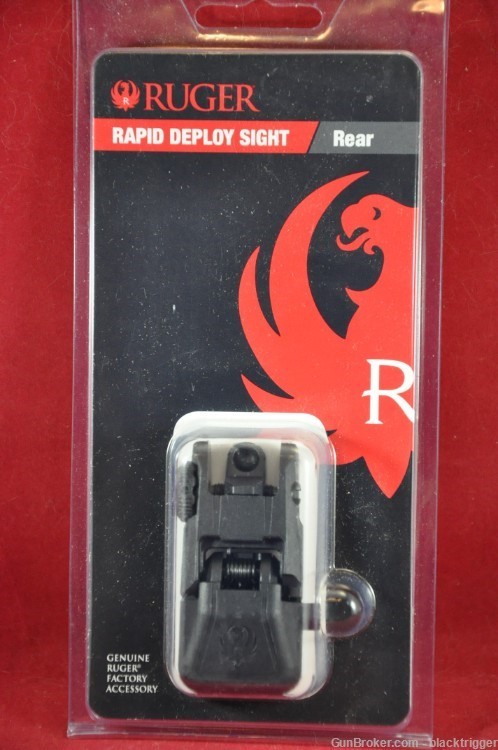 Ruger 90415 Rapid Deploy Rear Sight Black Ruger SR-22/SR-556/SR-762-img-1