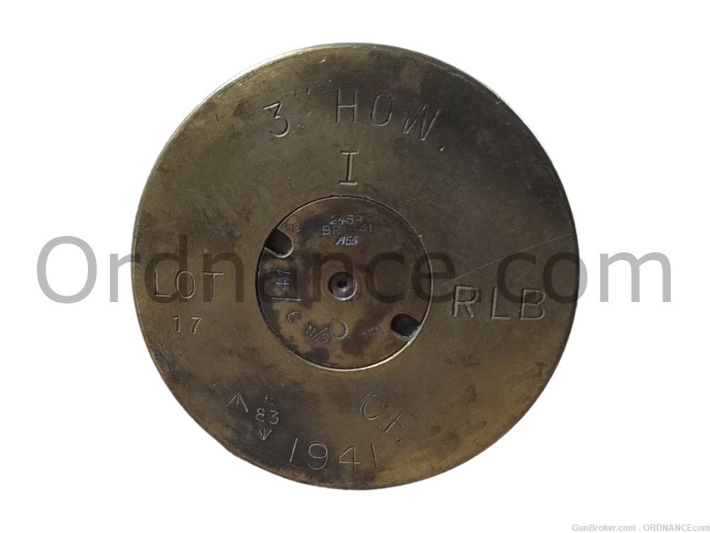 3in British WWII shell casing QF 3-inch howitzer 3"x134mm casing inert tank-img-3
