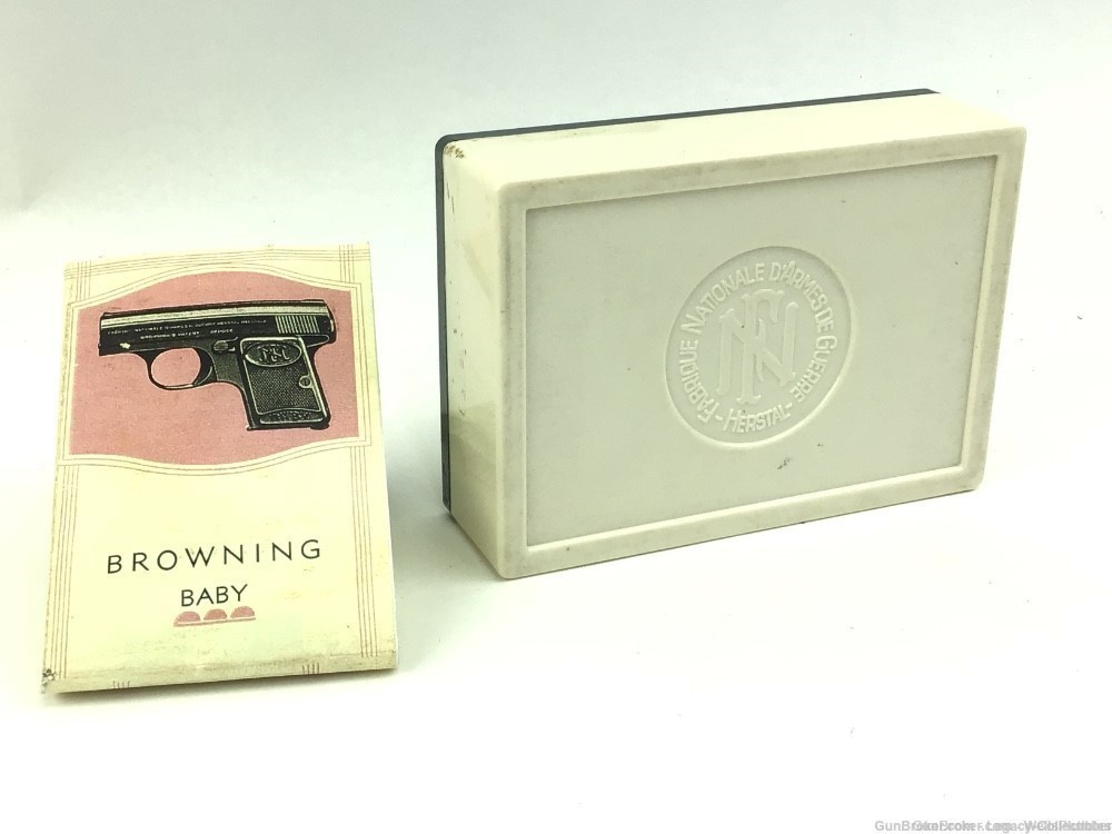 FN BABY BROWNING 6.35mm .25ACP FACTORY BOX AND OWNERS MANUAL/PAPERWORK-img-0