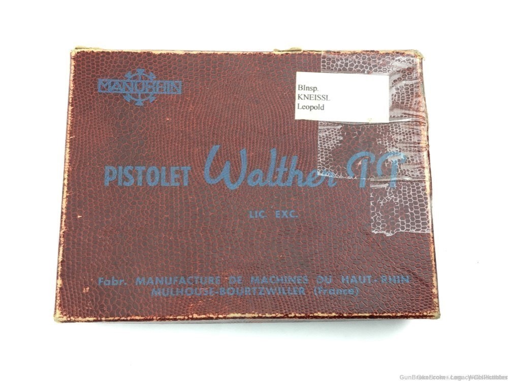 WALTHER PP MANHURHIN 7.65MM FACTORY BOX POST WWII FRENCH PP PISTOL-img-10
