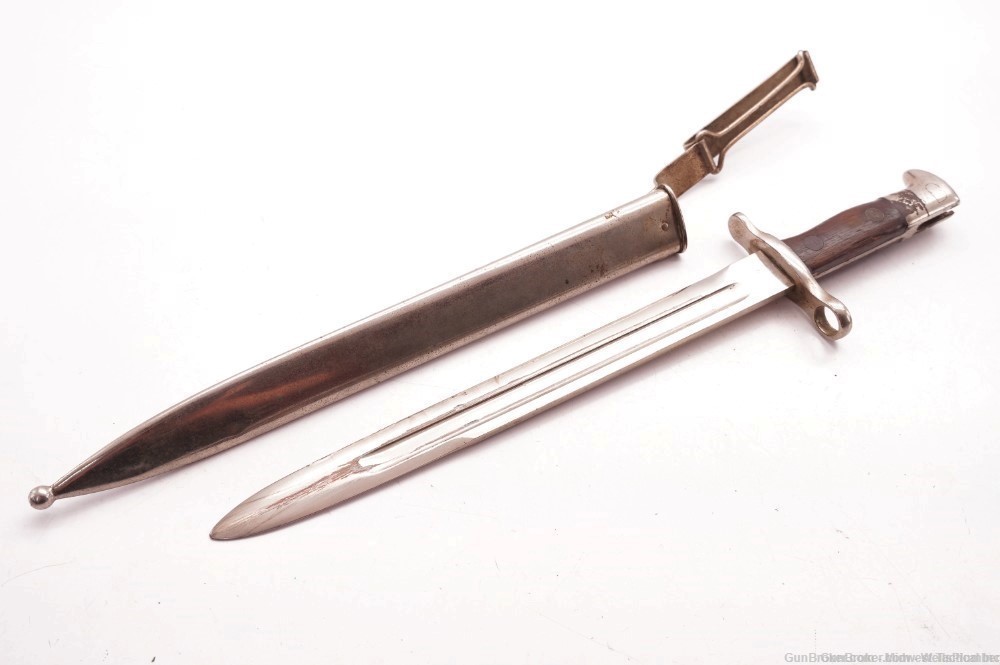 SPRINGFIELD ARMORY MODEL 1892 KRAG BAYONET WITH SCABBARD DATED 1895-img-0