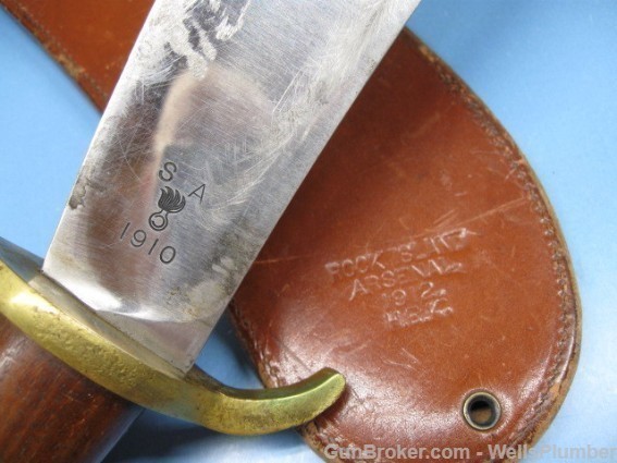 US 1904 HOSPITAL CORPS BOLO KNIFE WITH SHEATH 1910 SPRINGFIELD ARMORY BOLO-img-6