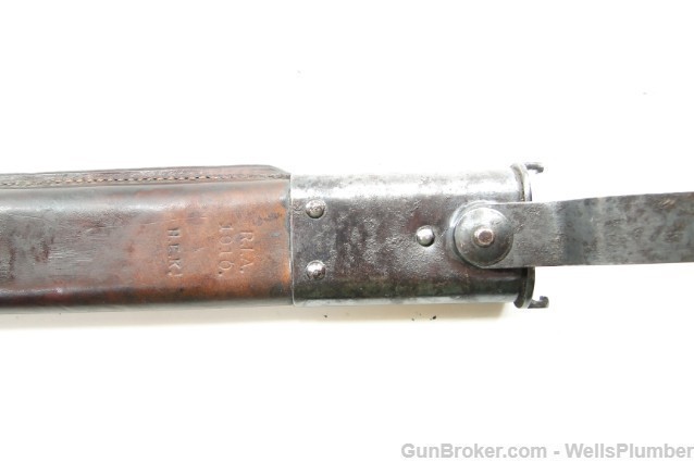 US ROCK ISLAND MODEL 1905 BAYONET w/ LEATHER COVERED SCABBARD DATED 1906-img-24