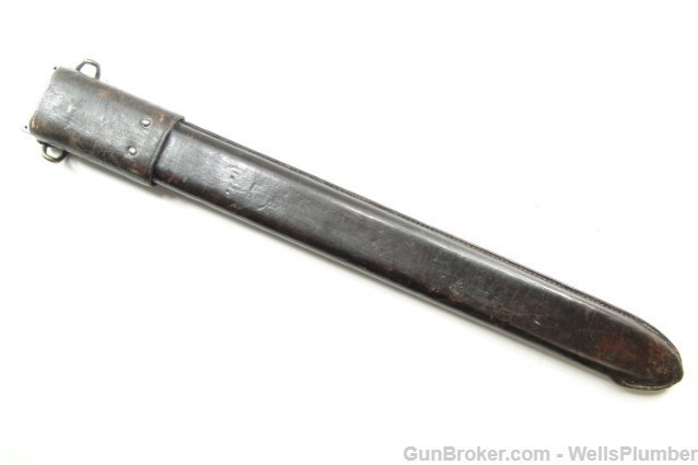 US SPRINGFIELD ARMORY MODEL 1905 BAYONET w/ LEATHER COVERED SCABBARD (1910)-img-14