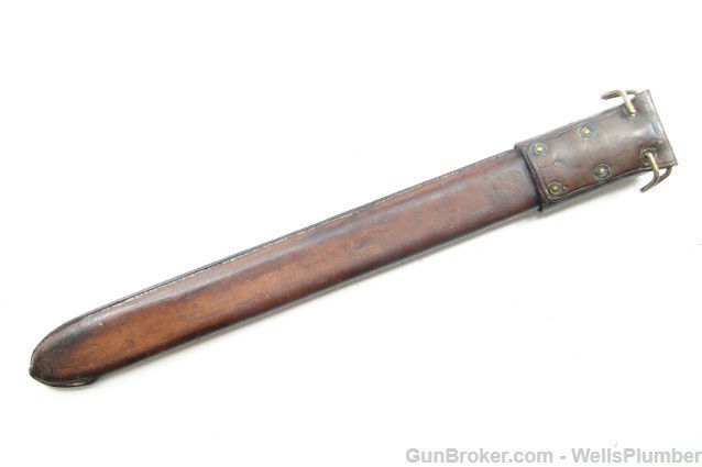 US SPRINGFIELD ARMORY MODEL 1905 BAYONET w/ LEATHER COVERED SCABBARD (1910)-img-23