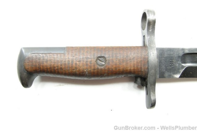 SPRINGFIELD ARMORY MODEL 1905 BAYONET w/ LEATHER COVERED SCABBARD (1910)-img-4