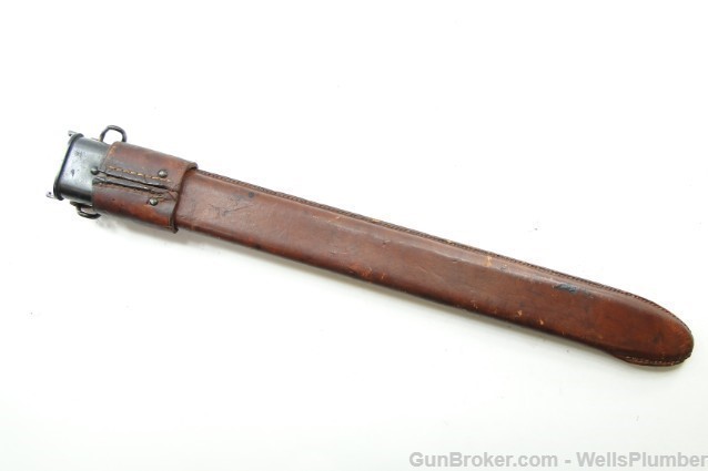 US SPRINGFIELD ARMORY MODEL 1905 BAYONET w/ LEATHER COVERED SCABBARD (1906)-img-15