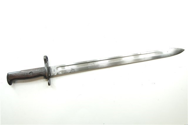 US SPRINGFIELD ARMORY MODEL 1905 BAYONET w/ LEATHER COVERED SCABBARD (1906)-img-2