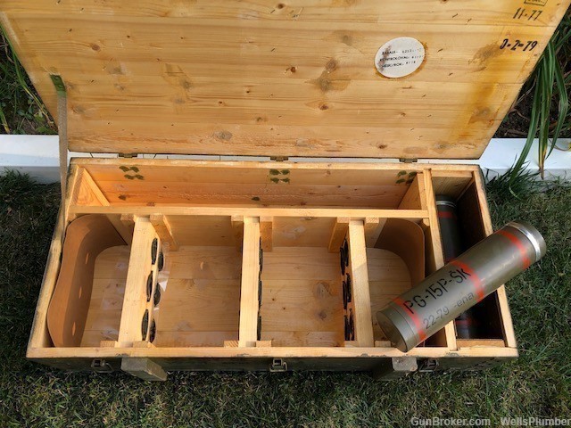 RUSSIAN RPG WOODEN CRATE WITH FUSE CONTAINERS CZECH PG-9 RPG CRATE (RARE)-img-8