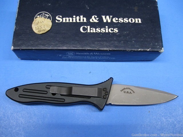 US ARMY SMITH & WESSON 1251 FOLDING LOCKING KNIFE SW-1251 WITH BOX-img-1