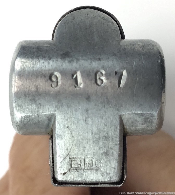 GERMAN WWII LUGER P08 K DATE B/90 FACTORY ORIGINAL 9MM MAGAZINE #9167-img-5