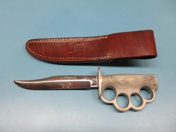 VIETNAM US PARSONS CLIP POINT KNUCKLE TRENCH KNIFE-img-5