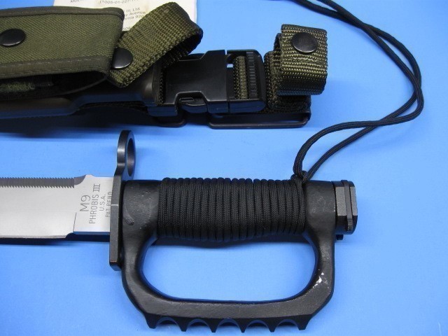 US M9 EDMF PHROBIS KNUCKLE KNIFE BAYONET WITH SCABBARD US-M9 BAYONET (MINT)-img-1