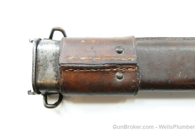 US ROCK ISLAND ARMORY MODEL 1905 BAYONET w/ LEATHER COVERED SCABBARD (1917)-img-15