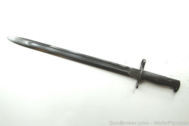 US ROCK ISLAND ARMORY MODEL 1905 BAYONET w/ LEATHER COVERED SCABBARD (1917)-img-3