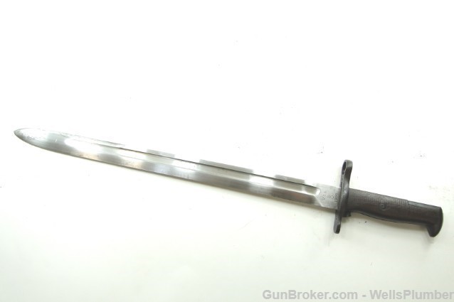 US ROCKISLAND ARMORY MODEL 1905 BAYONET w/ LEATHER COVERED SCABBARD (1906)-img-3