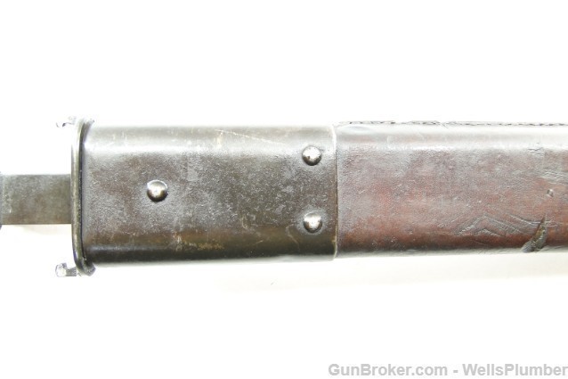 US ROCKISLAND ARMORY MODEL 1905 BAYONET w/ LEATHER COVERED SCABBARD (1906)-img-17