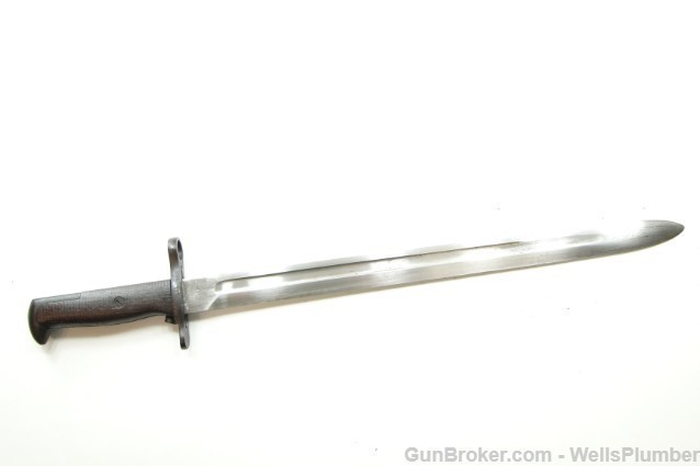 US ROCKISLAND ARMORY MODEL 1905 BAYONET w/ LEATHER COVERED SCABBARD (1906)-img-2