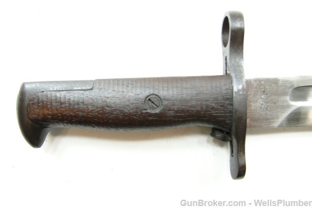 US ROCKISLAND ARMORY MODEL 1905 BAYONET w/ LEATHER COVERED SCABBARD (1906)-img-4