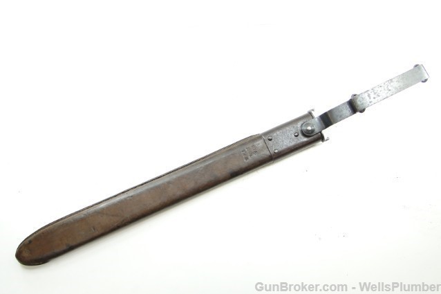 US MODEL 1905 SPRINGFIELD ARMORY BAYONET w/ LEATHER COVERED SCABBARD (1912)-img-21