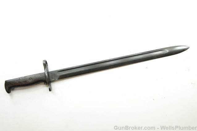 US MODEL 1905 SPRINGFIELD ARMORY BAYONET w/ LEATHER COVERED SCABBARD (1912)-img-2